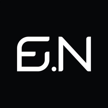 EN Logo monogram abstract on blackground design template