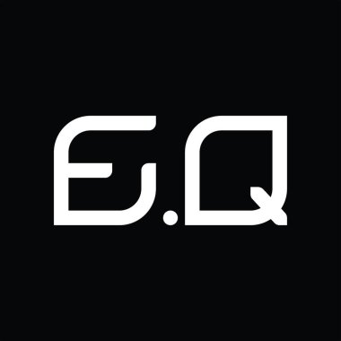 EQ Logo monogram abstract on blackground design template