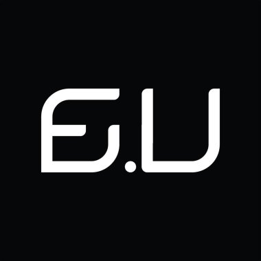 EU Logo monogram abstract on blackground design template