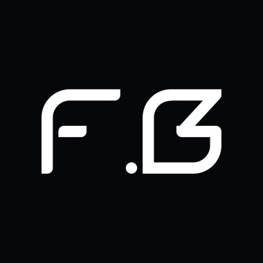 FB Logo monogram abstract on blackground design template