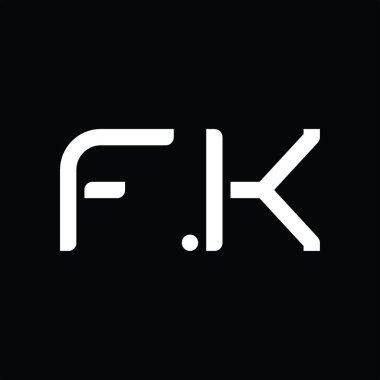 FK Logo monogram abstract on blackground design template