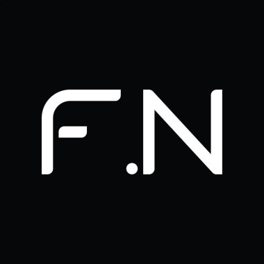 FN Logo monogram abstract on blackground design template