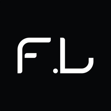 FL Logo monogram abstract on blackground design template