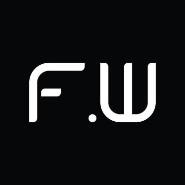 FW Logo monogram abstract on blackground design template