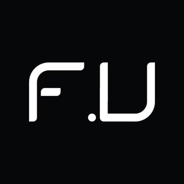 FU Logo monogram abstract on blackground design template