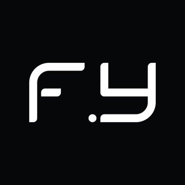 FY Logo monogram abstract on blackground design template