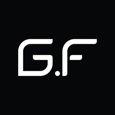 GF Logo monogram abstract on blackground design template