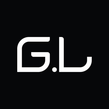 GL Logo monogram abstract on blackground design template