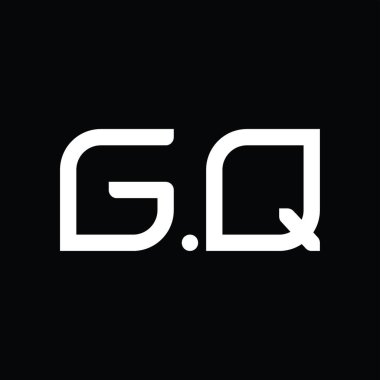 GQ Logo monogram abstract on blackground design template