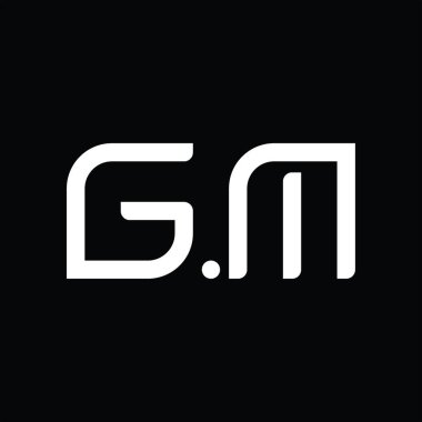 GM Logo monogram abstract on blackground design template