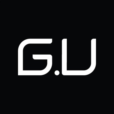 GU Logo monogram abstract on blackground design template