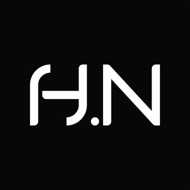 HN Logo monogram abstract on blackground design template