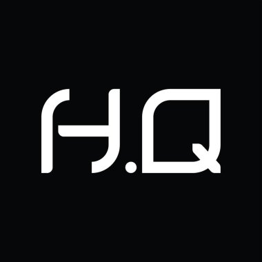 HQ Logo monogram abstract on blackground design template