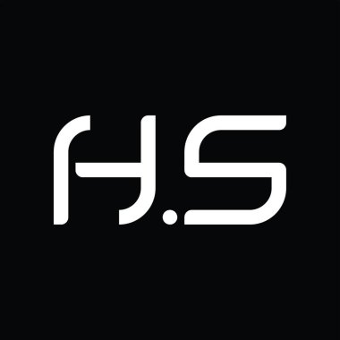 HS Logo monogram abstract on blackground design template