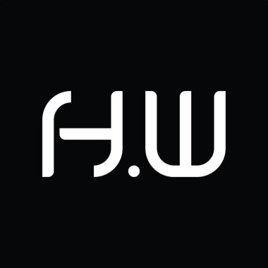 HW Logo monogram abstract on blackground design template