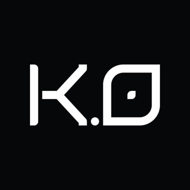 KO Logo monogram abstract on blackground design template