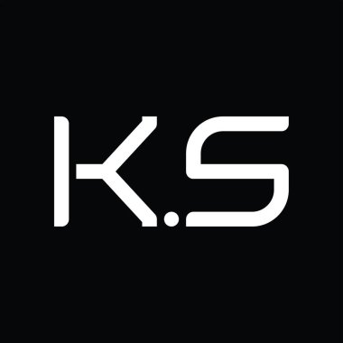 KS Logo monogram abstract on blackground design template
