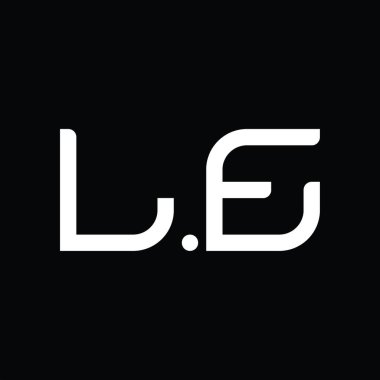 LE Logo monogram abstract on blackground design template