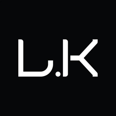 LK Logo monogram abstract on blackground design template