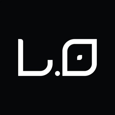 LO Logo monogram abstract on blackground design template