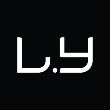 LY Logo monogram abstract on blackground design template
