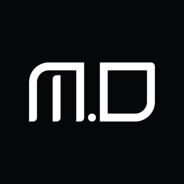 MD Logo monogram abstract on blackground design template