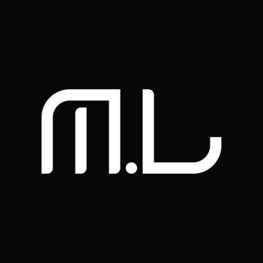 ML Logo monogram abstract on blackground design template