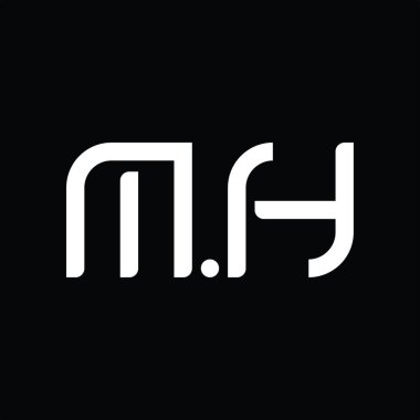 MH Logo monogram abstract on blackground design template