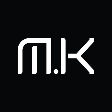 MK Logo monogram abstract on blackground design template