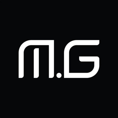 MG Logo monogram abstract on blackground design template