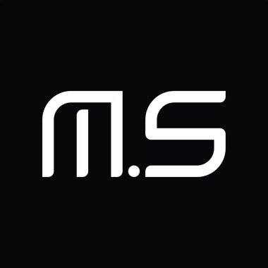 MS Logo monogram abstract on blackground design template