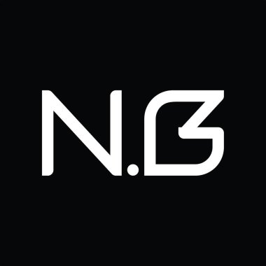 NB Logo monogram abstract on blackground design template