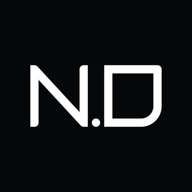 ND Logo monogram abstract on blackground design template