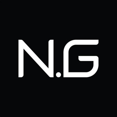 NG Logo monogram abstract on blackground design template