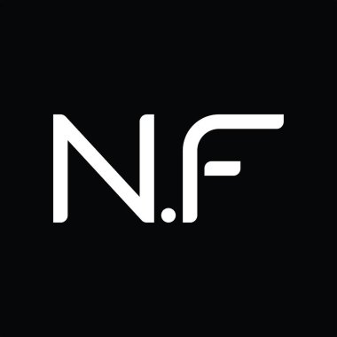 NF Logo monogram abstract on blackground design template