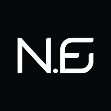 NE Logo monogram abstract on blackground design template