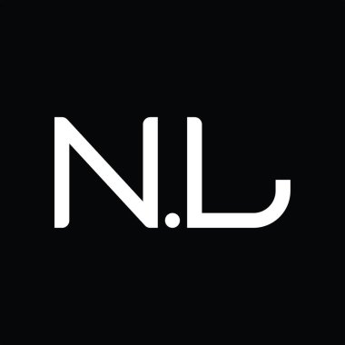 NL Logo monogram abstract on blackground design template