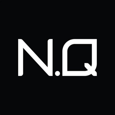 NQ Logo monogram abstract on blackground design template