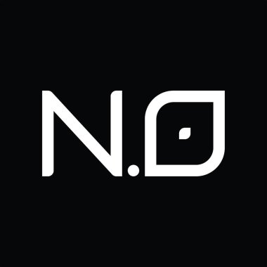 NO Logo monogram abstract on blackground design template