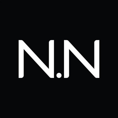 NN Logo monogram abstract on blackground design template