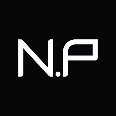 NP Logo monogram abstract on blackground design template