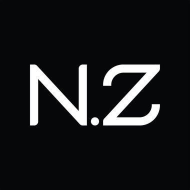 NZ Logo monogram abstract on blackground design template
