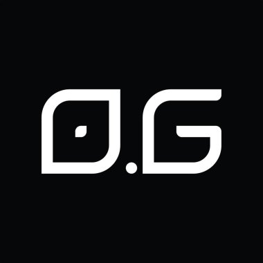 OG Logo monogram abstract on blackground design template