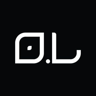 OL Logo monogram abstract on blackground design template