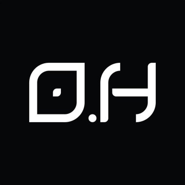 OH Logo monogram abstract on blackground design template