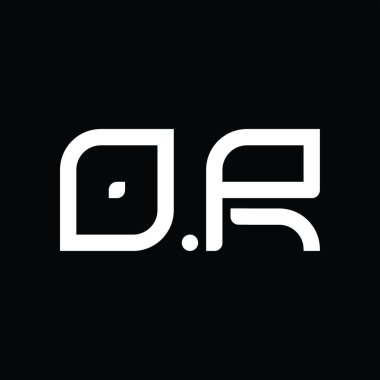 OR Logo monogram abstract on blackground design template