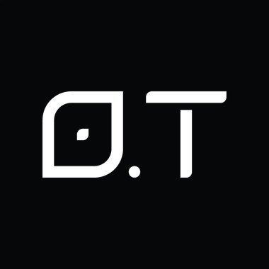 OT Logo monogram abstract on blackground design template