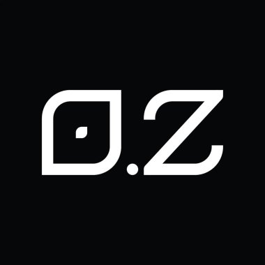 OZ Logo monogram abstract on blackground design template