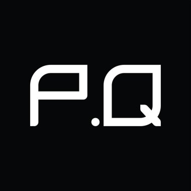 PQ Logo monogram abstract on blackground design template