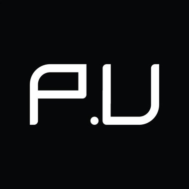 PU Logo monogram abstract on blackground design template